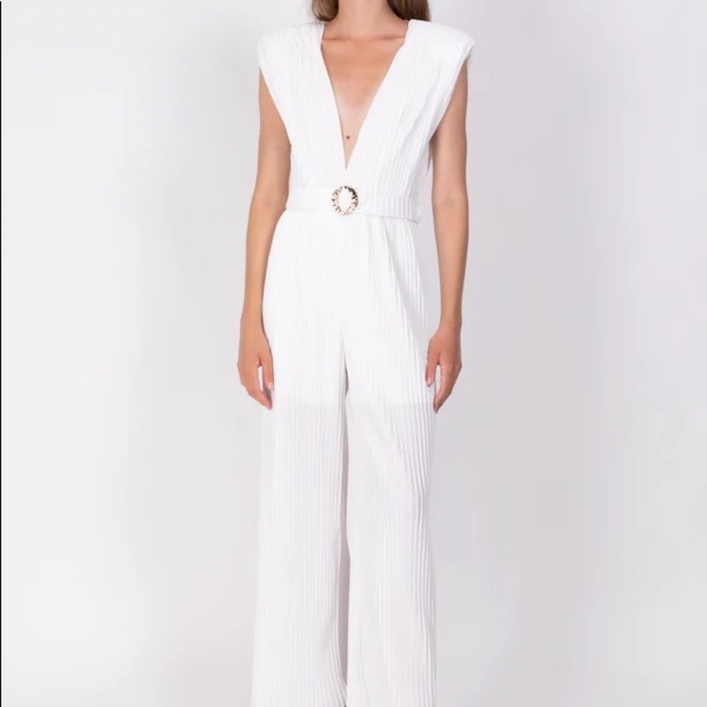 Sabina Musayev White Saffron Jumpsuit